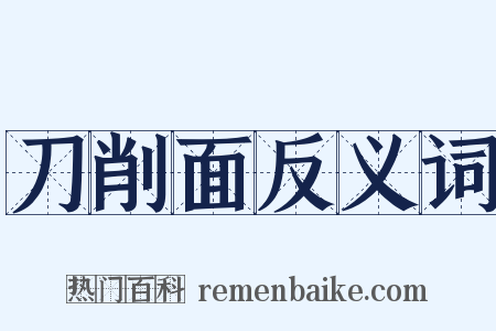 刀削面反义词是什么意思的图片